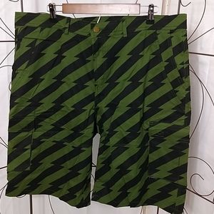 Green and Black Cargo Shorts